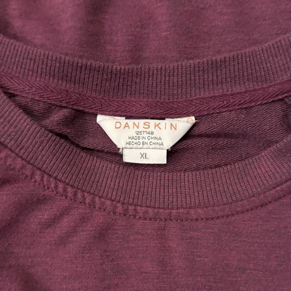 Danskin Burgundy Pullover, Super Soft Lightweight Sweatshirt- size XL - Picture 8 of 9